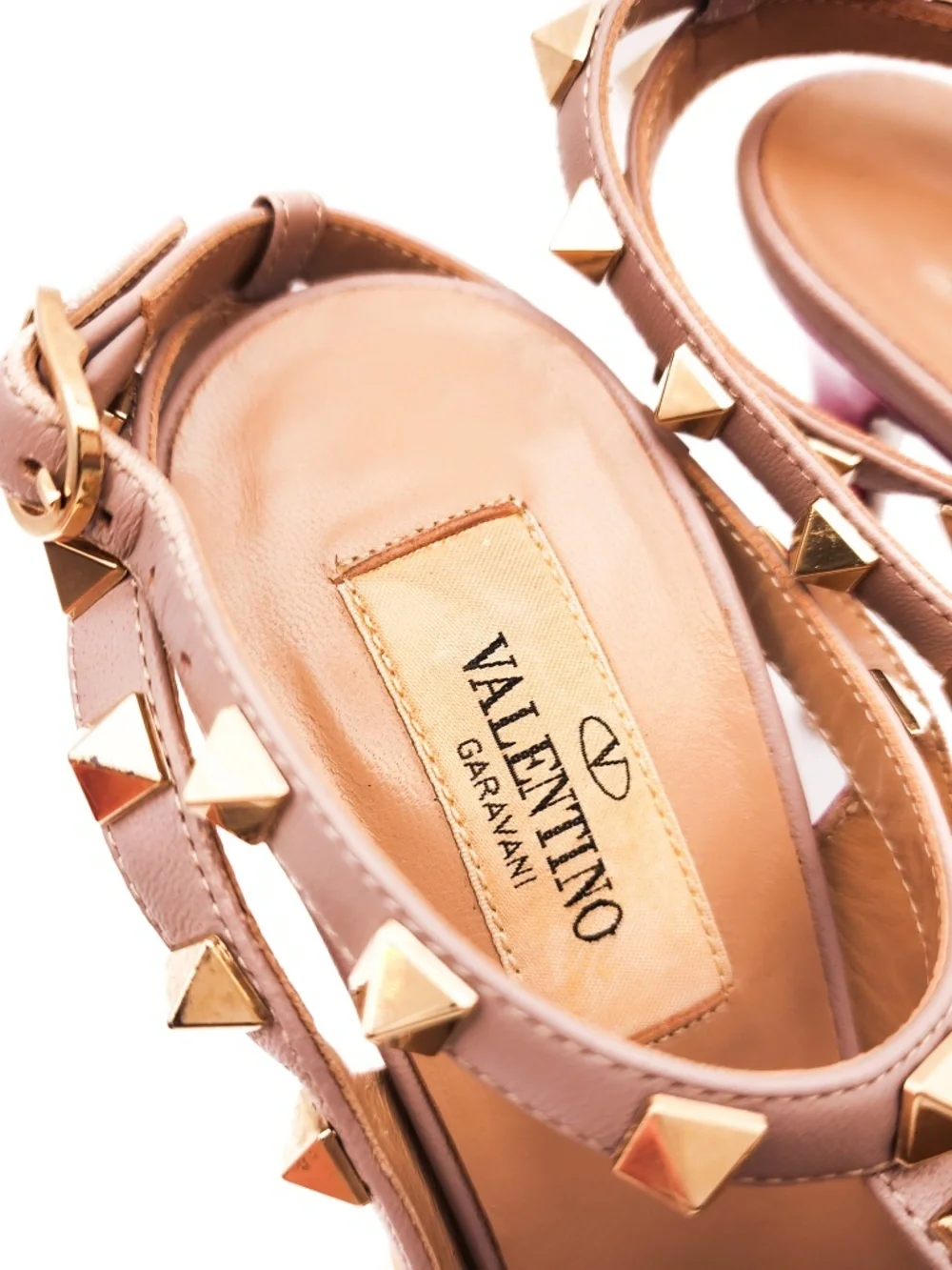 Valentino Garavani Rockstud Slingback Pink Patent Leather Pumps EU 37.5